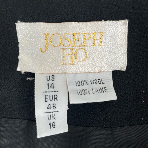 1980s JOSEPH HO  100% Wool Double Breasted Embroidered Bomber EUC - Picture 12 of 16